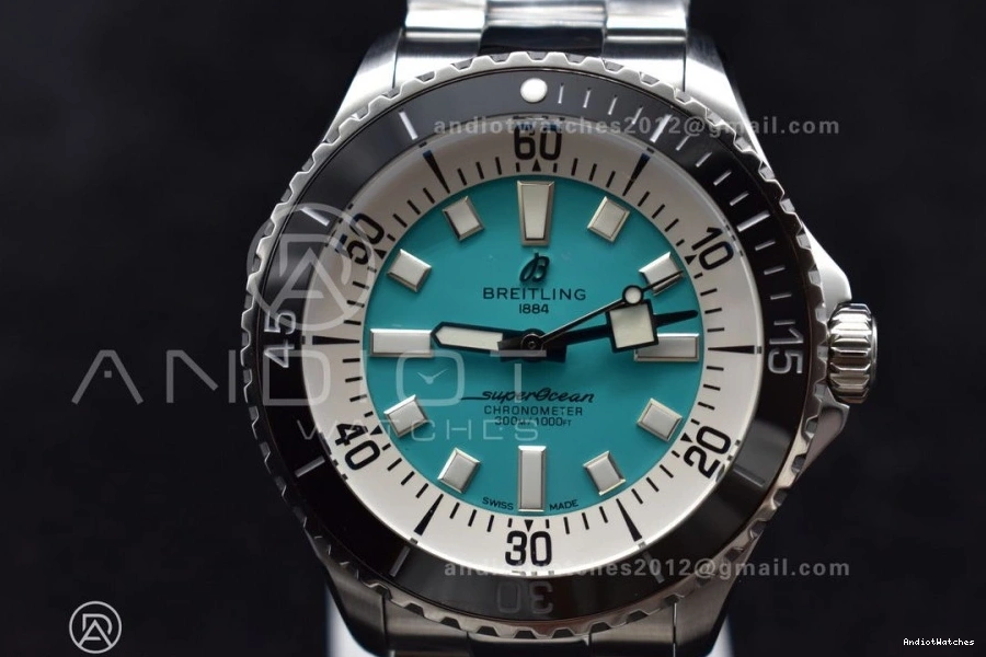 44 on A Bracelet Automatic Blue 1:1 Best Versatile Edition SS Tiffany SuperOcean TF Dial 480 1103